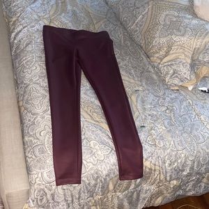 Burgundy leather pants